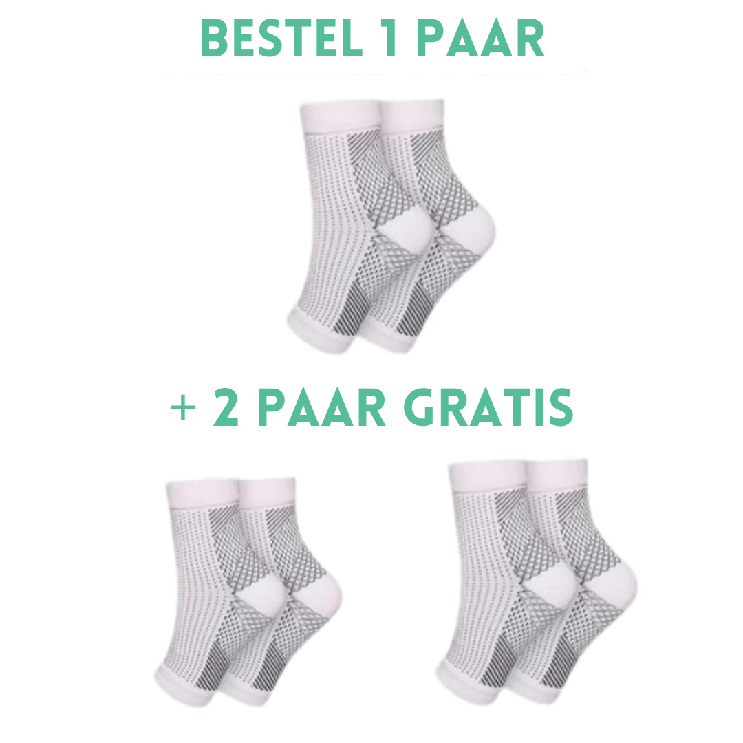 Steunsocks voor pijnlijke voeten (1 + 2 paar gratis)